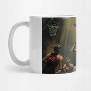 Vintage Sports Basketball, Players in a Game Mug